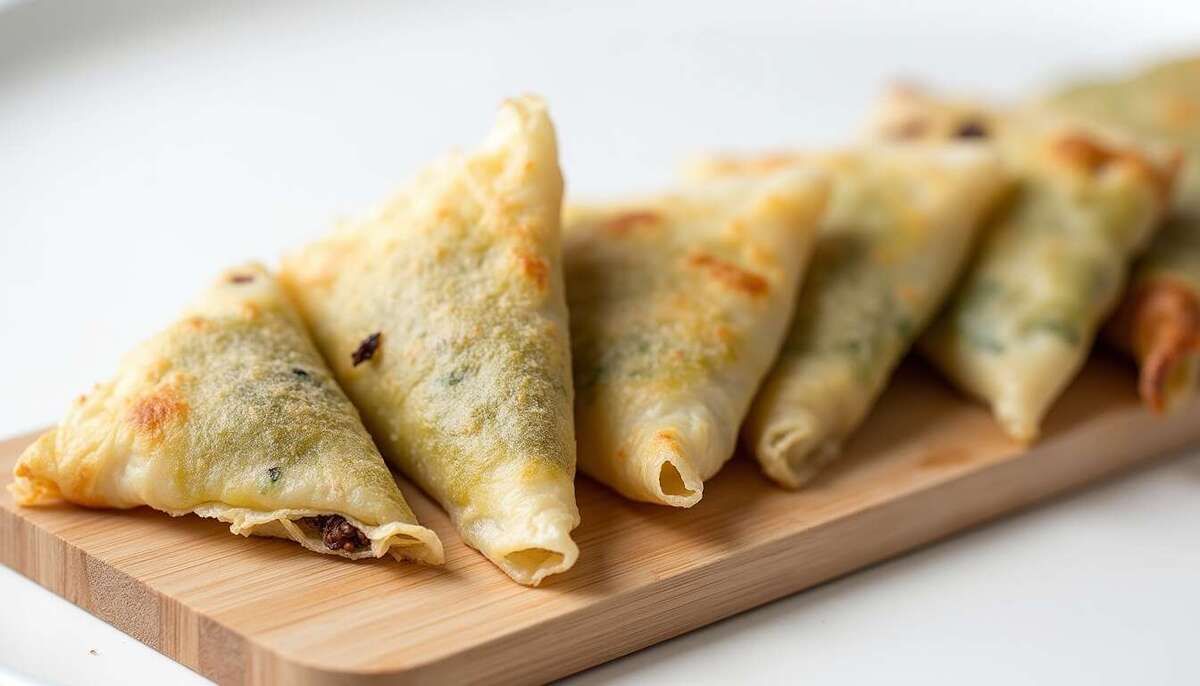 Une explosion de saveurs : samoussas au roquefort et légumes de printemps