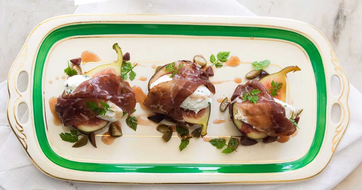 L'alliance parfaite : figues, jambon cru et mozzarella