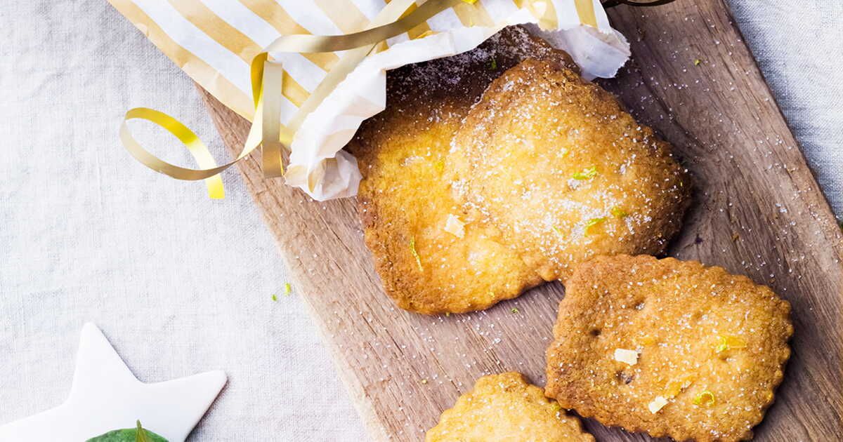 Shortbreads au citron vert et au gingembre