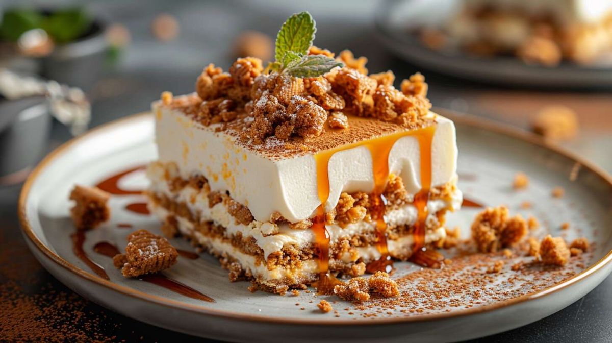 Un tiramisu au caramel beurre salé et spéculoos pour les gourmands