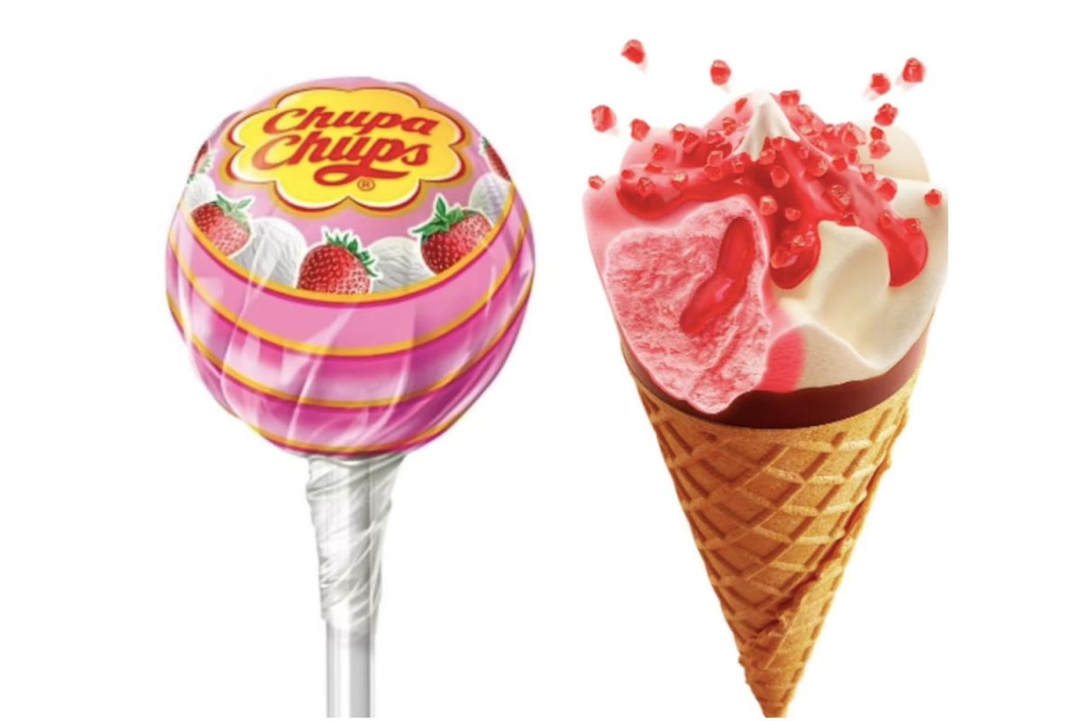 Chupa Chups présente sa nouvelle glace goût fraise et crème