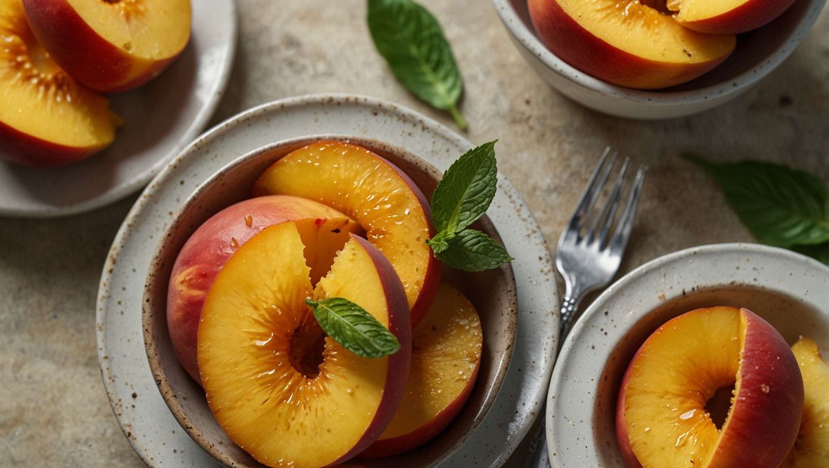 Salade de pêches et nectarines à la menthe et au gingembre : une expérience estivale
