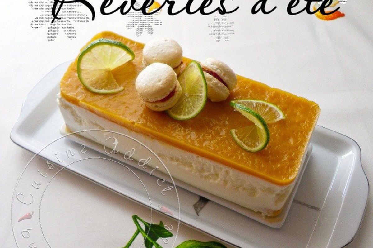 bavarois citron vert, noix de coco & fruits exotiques
