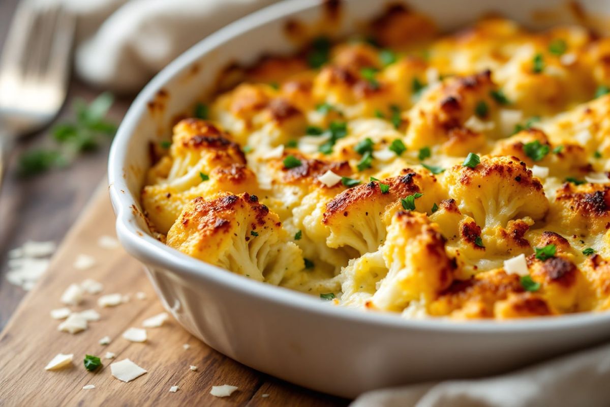 Un gratin de chou-fleur parfumé pour des soirées réconfortantes