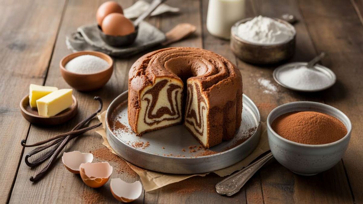 Un délice marbré : la recette facile du gâteau léger vanille-cacao