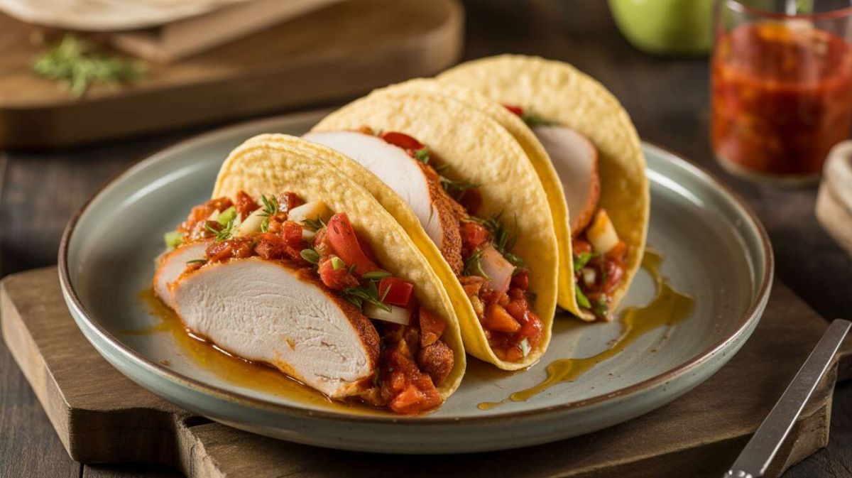 Découvrez des tacos dinde piri-piri, un régal rapide et savoureux