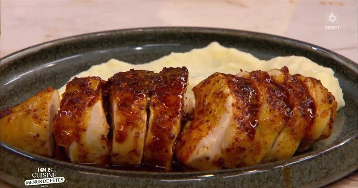 Cyril Lignac sublime la volaille avec son mélange d'épices saté et une purée sucrée
