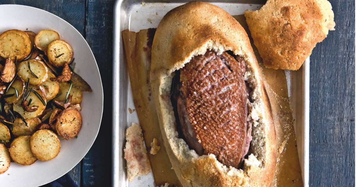 Magrets fondants en croûte de pain