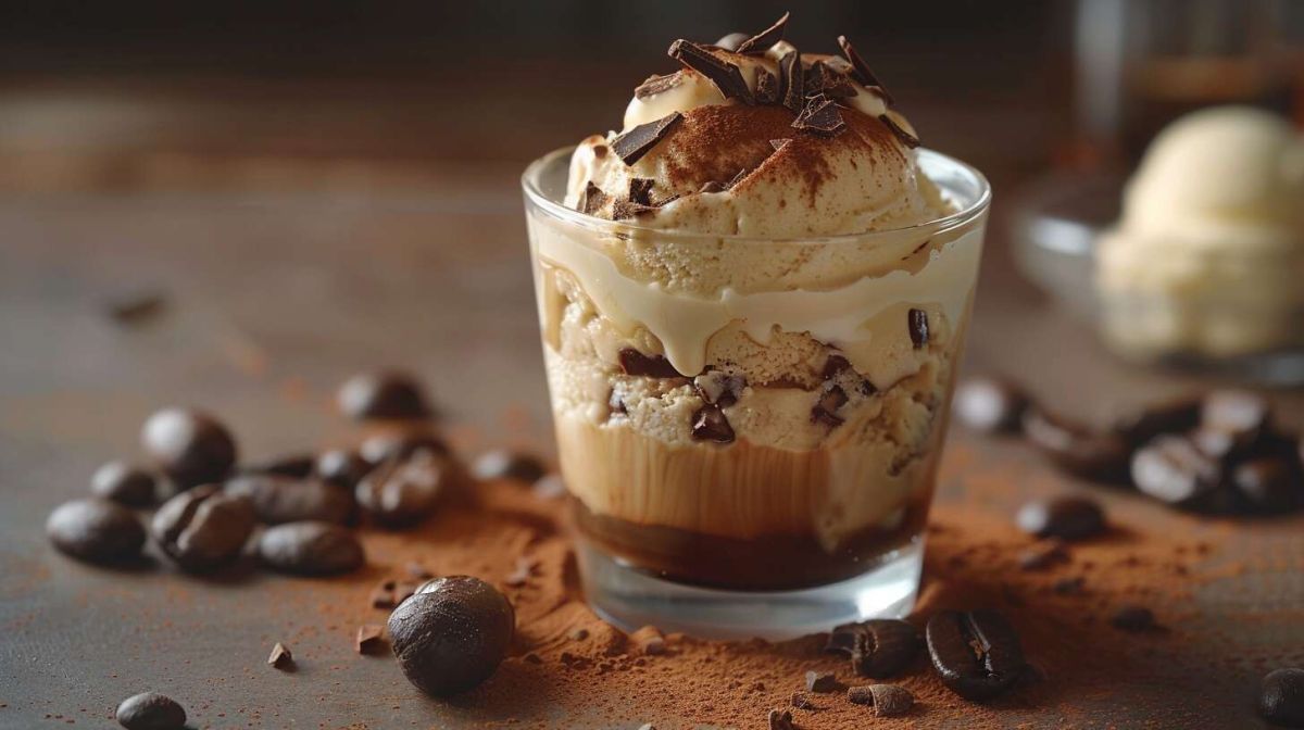 un affogato irrésistible : l'alliance parfaite entre café et glace à la vanille