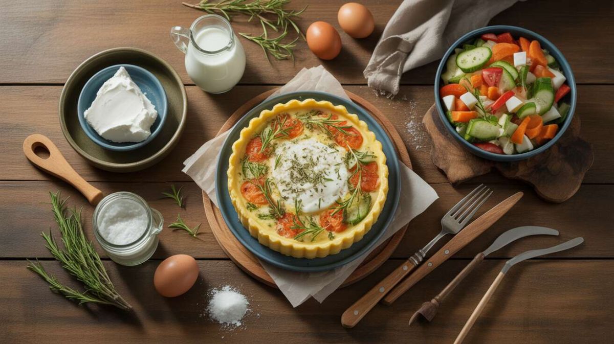 Délicieuse quiche sans pâte au chèvre et légumes à essayer