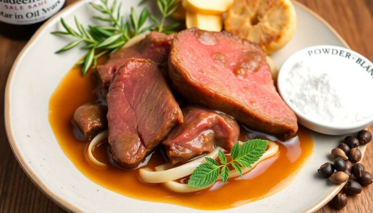Savourez la langue de bœuf sauce Madère, un délice intemporel