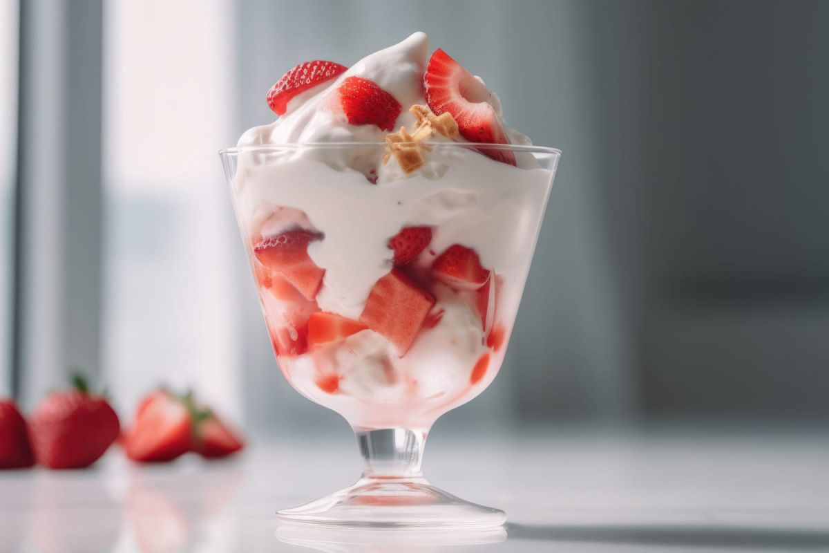 Savoureuse crème dessert à la fraise : la recette estivale de Cyril Lignac