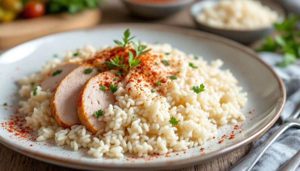 Riz au paprika et dinde : un plat minceur irrésistible
