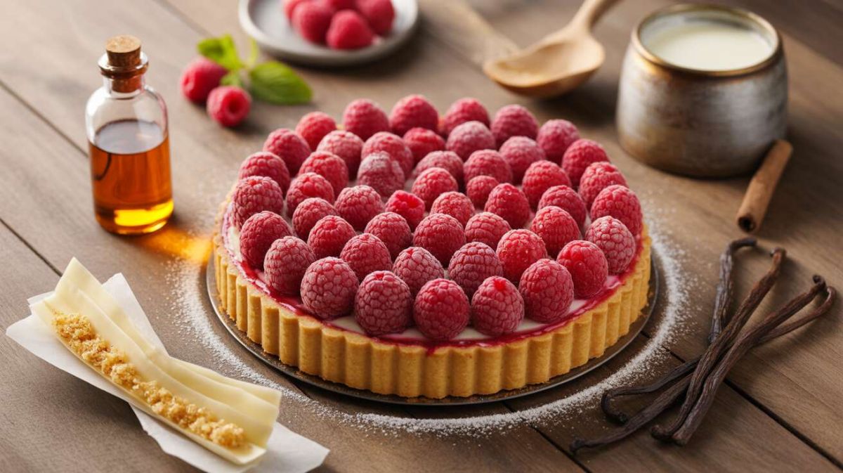 Dégustez une tarte légère aux framboises en toute simplicité