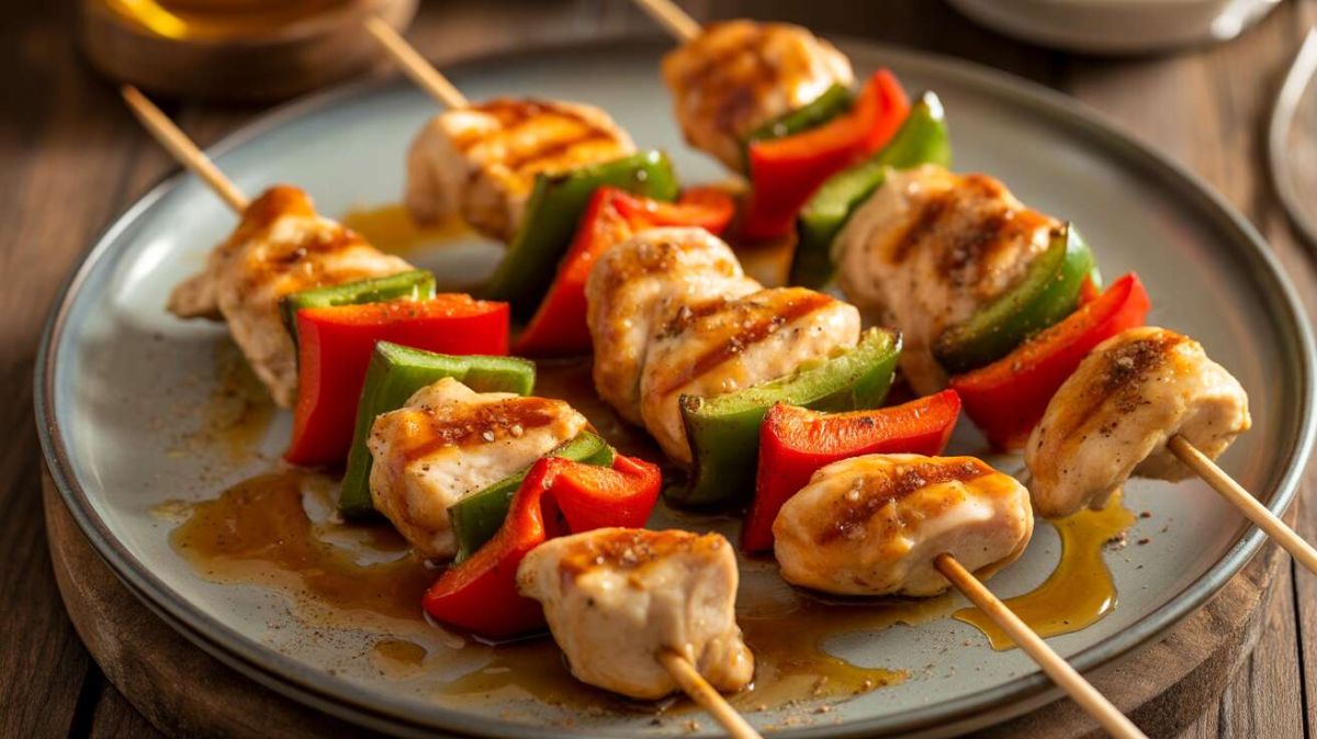 Découvrez la recette incontournable des brochettes de poulet et poivrons pour vos barbecues