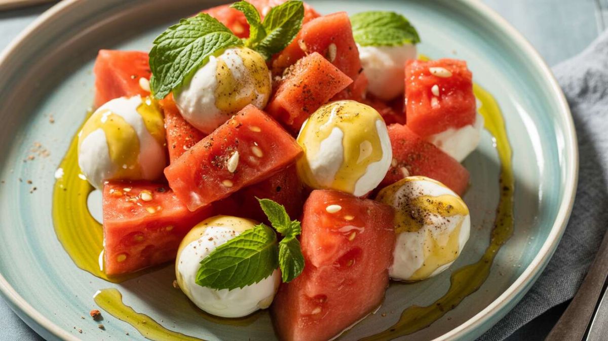 Salade de pastèque et melon : une fraîcheur estivale tout en élégance