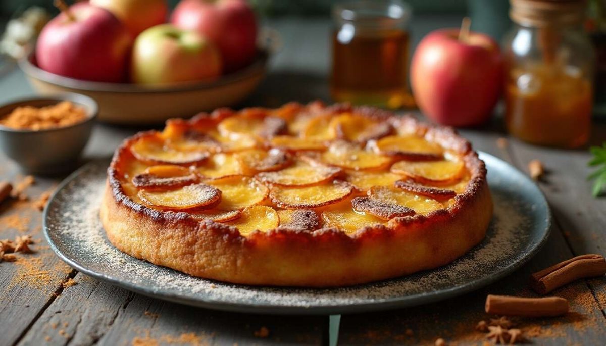 Une tarte Tatin légère et savoureuse, sans pâte