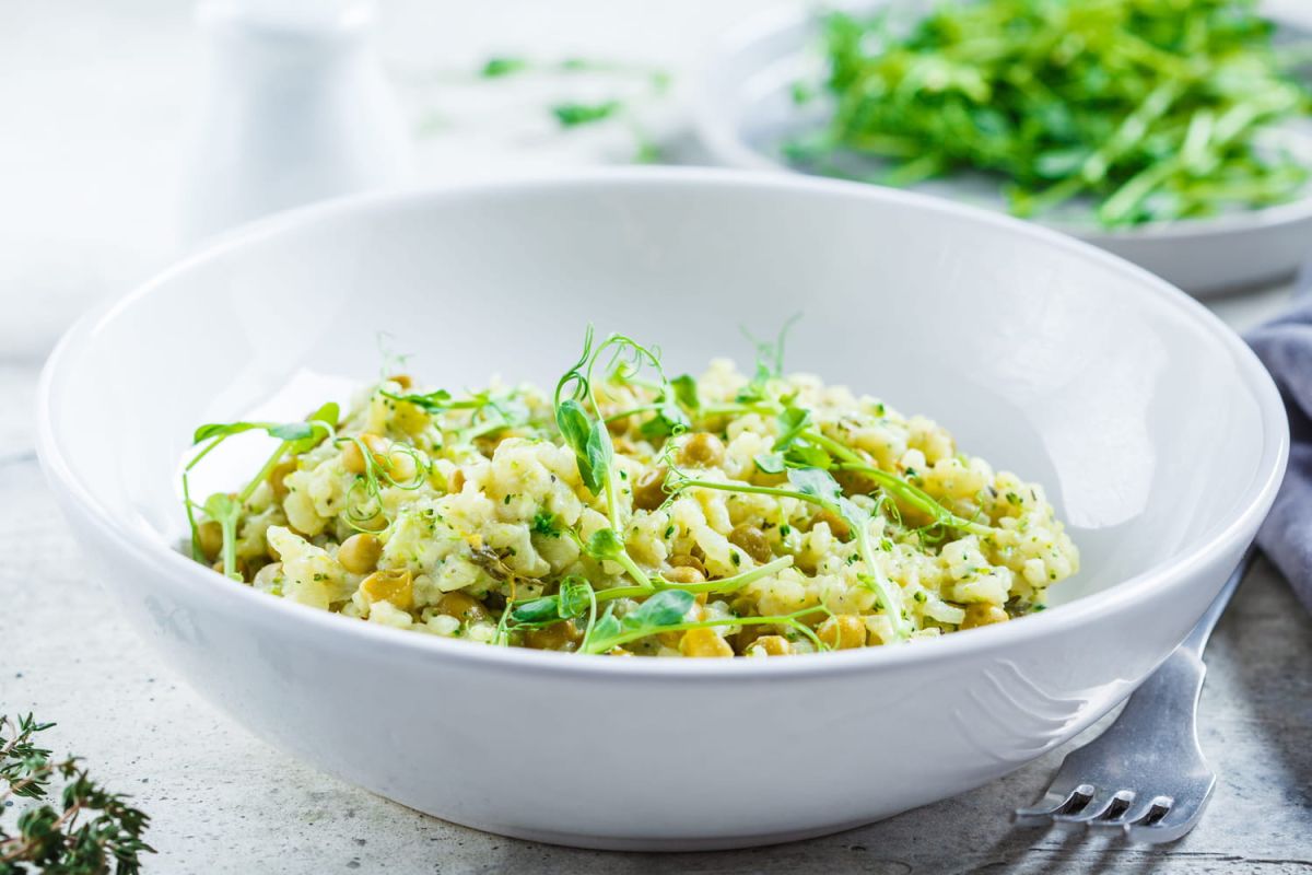 Le risotto aux petits pois et chorizo de Laurent Mariotte
