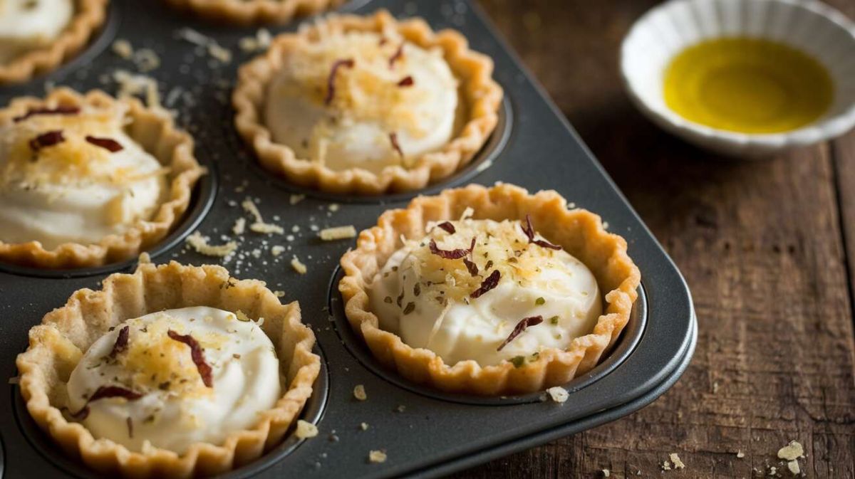 Apéritif revisité : mini-tartelettes sans pâte en moule à muffins