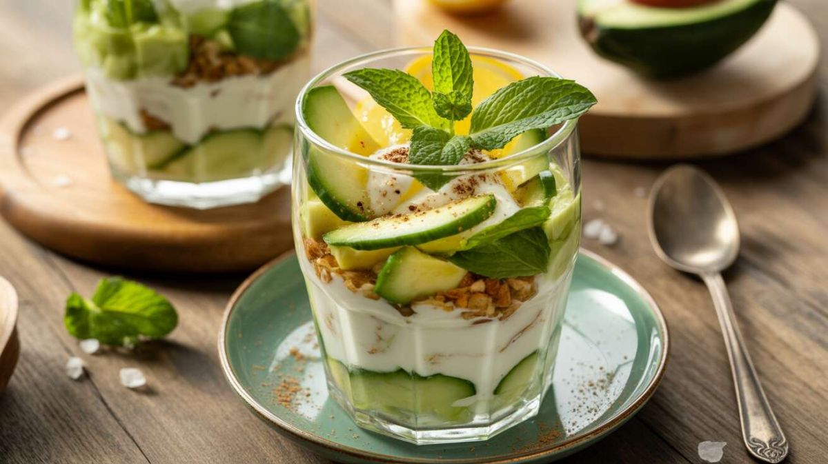 Verrines concombre avocat menthe : un repas léger pour les chaudes soirées d'été
