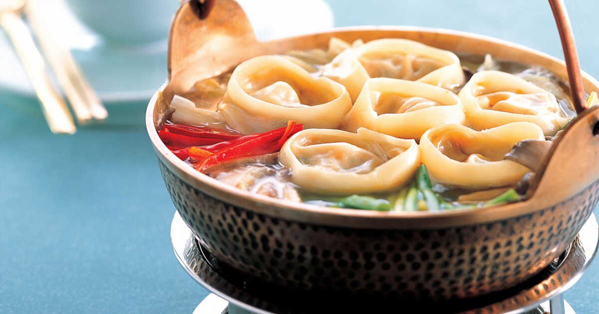 Soupe de raviolis de porc