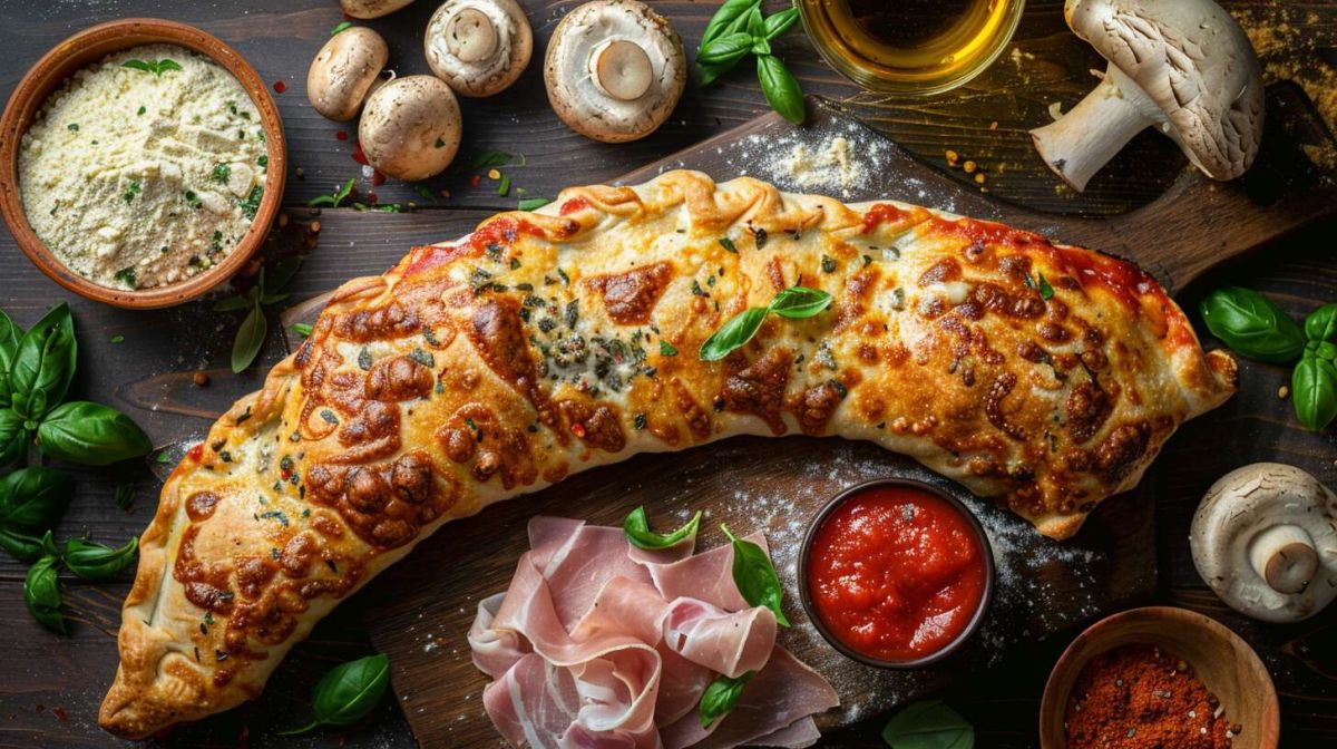 Découvrez la recette sensationnelle de calzone au jambon et champignons