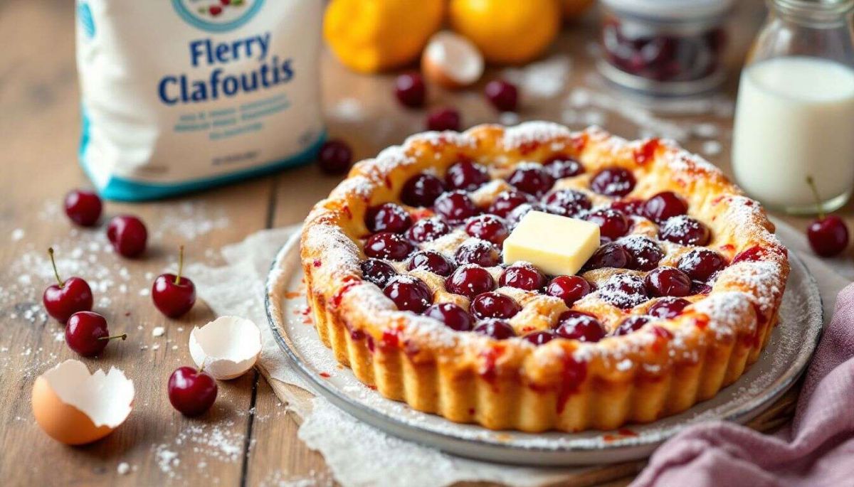 Un clafoutis à la cerise : un dessert français simple et savoureux