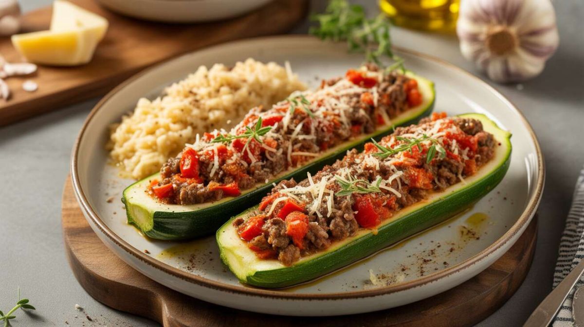 Savourez des courgettes farcies allégées : viande, tomates et parmesan au menu
